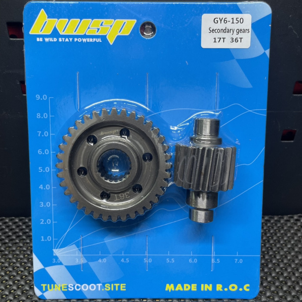 Secondary gears 17/36T Gy6-150 Ruckus 157qmb bwsp  - pictures 1 - rights to use Tunescoot