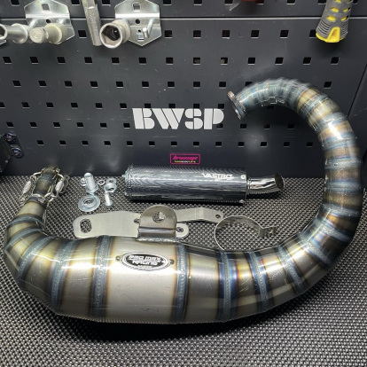 Dio50 snake muffler Vastro over rim exhaust pipe  - pictures 1 - rights to use Tunescoot