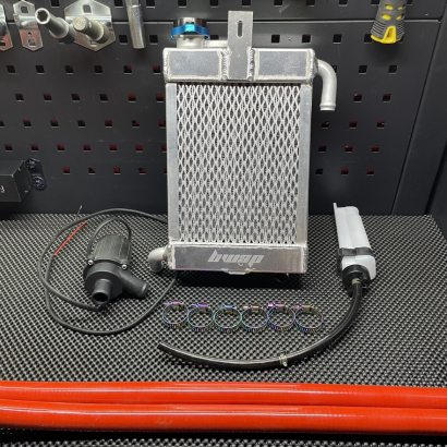 Radiator kit Dio50 Jog50 Jog90 Bws100 Cygnus125 water cooling set silver color - 1