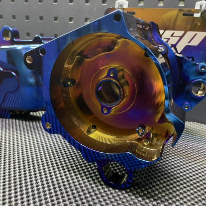Dio50 180cc billet engine case Bwsp "Blitz" for electric starter in dark rainbow - pictures 9 - rights to use Tunescoot Dio50 180cc billet engine case Bwsp "Blitz" for electric starter in dark rainbow - pictures 9 - rights to use Tunescoot