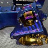 Dio50 180cc billet engine case Bwsp "Blitz" for electric starter in dark rainbow  - pictures 11 - rights to use Tunescoot