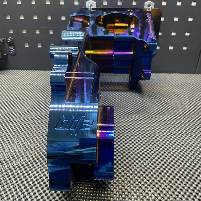 Dio50 180cc billet engine case Bwsp "Blitz" for electric starter in dark rainbow - pictures 7 - rights to use Tunescoot Dio50 180cc billet engine case Bwsp "Blitz" for electric starter in dark rainbow - pictures 7 - rights to use Tunescoot