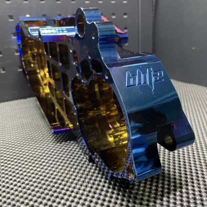 Dio50 180cc billet engine case Bwsp "Blitz" for electric starter in dark rainbow - pictures 14 - rights to use Tunescoot Dio50 180cc billet engine case Bwsp "Blitz" for electric starter in dark rainbow - pictures 14 - rights to use Tunescoot