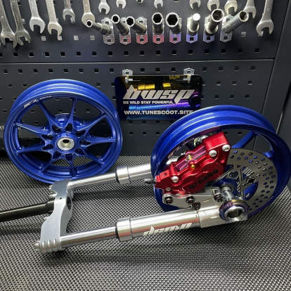 Dio50 wheels swap set Mfz rims with front disk brake  - pictures 1 - rights to use Tunescoot