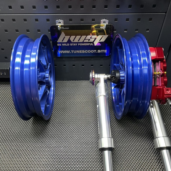 Dio50 wheels swap set Mfz rims with front disk brake  - 2