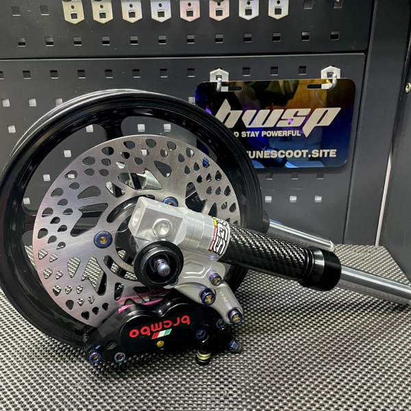 Front wheel swap kit for Jog90 Jog50 with 5-spoke billet rim  - 8