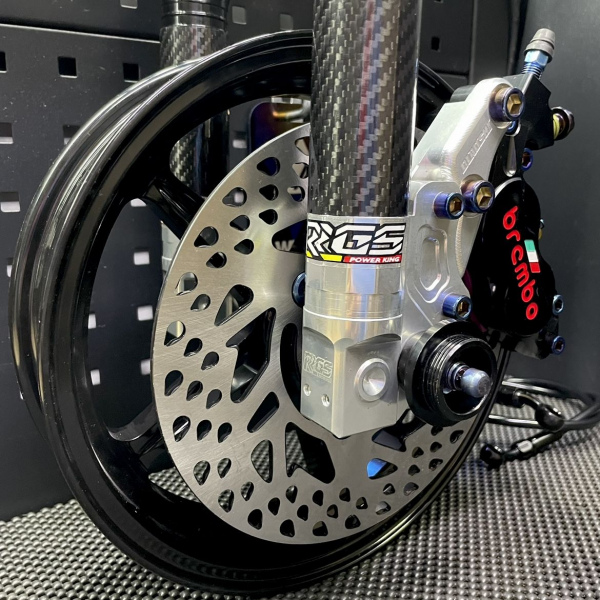 Front wheel swap kit for Jog90 Jog50 with 5-spoke billet rim  - 7