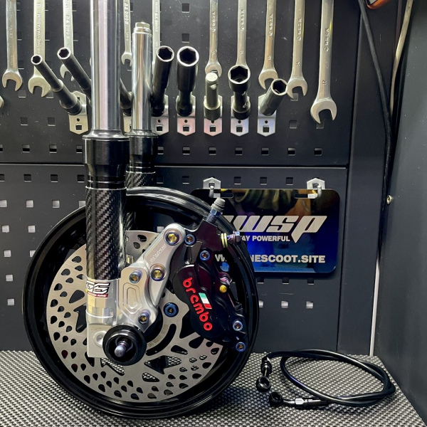 Front wheel swap kit for Jog90 Jog50 with 5-spoke billet rim  - 2