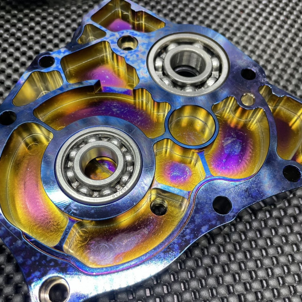 Billet engine case Dio50 Af18 Af27 with electric starter cnc machined for upgrade to 125cc "Bullet"  - pictures 16 - rights to u