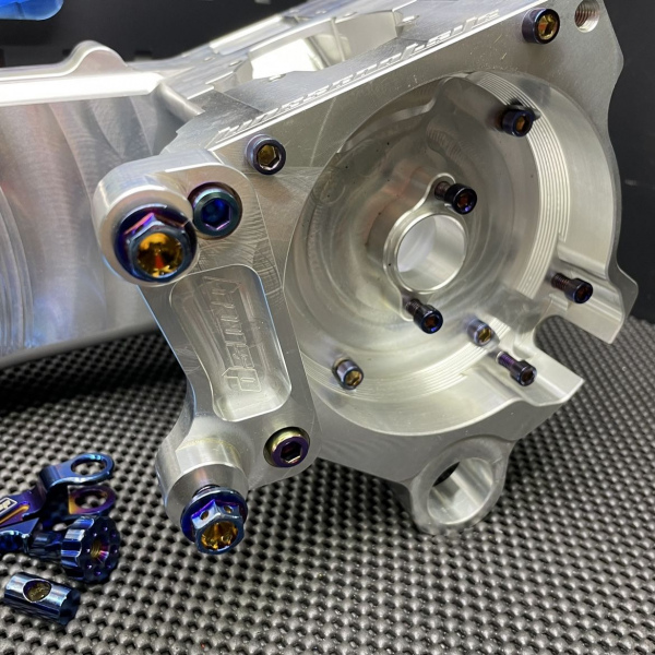 Billet engine case Dio50 Af18 Af27 with electric starter cnc machined for upgrade to 125cc "Bullet"  - pictures 9 - rights to us