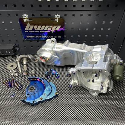 Dio 132cc - 160cc billet engine case "Eagle" Af18 Af27 Dio50 with electric starter cnc machined  - pictures 3 - rights to use Tu Dio 132cc - 160cc billet engine case "Eagle" Af18 Af27 Dio50 with electric starter cnc machined  - pictures 3 - rights to use Tu