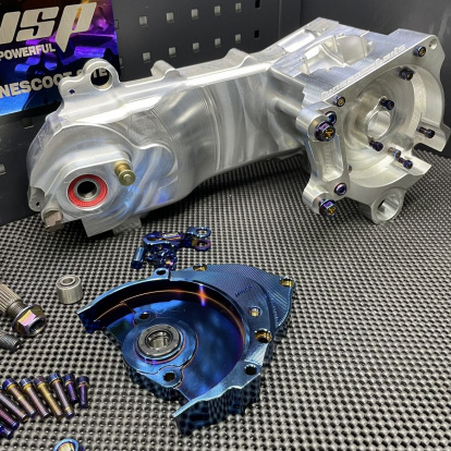 Dio 132cc - 160cc billet engine case "Eagle" Af18 Af27 Dio50 with electric starter cnc machined  - pictures 4 - rights to use Tu Dio 132cc - 160cc billet engine case "Eagle" Af18 Af27 Dio50 with electric starter cnc machined  - pictures 4 - rights to use Tu
