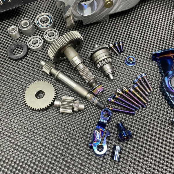 Engine case Dio50 180cc Af18 Af27 billet "Blitz" with electric starter cnc machined - pictures 15 - rights to use Tunescoot