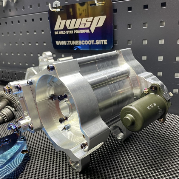 Engine case Dio50 180cc Af18 Af27 billet "Blitz" with electric starter cnc machined - pictures 7 - rights to use Tunescoot