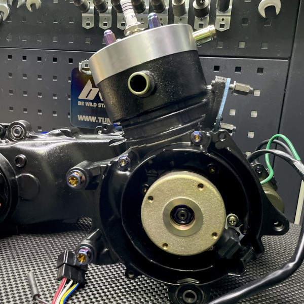 L/c engine 125cc "Emerald" with round cylinder kit 54mm crankshaft 53mm  - 8