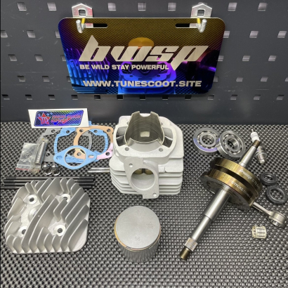 Dio50 big bore kit 130cc with air cooled ceramic cylinder 56mm - pictures 1 - rights to use Tunescoot