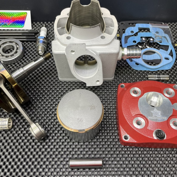 Dio50 130cc water cooling kit with 56mm ceramic cylinder and 53mm crankshaft  - 3