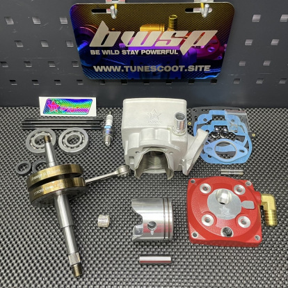 Dio50 130cc water cooling kit with 56mm ceramic cylinder and 53mm crankshaft  - 2