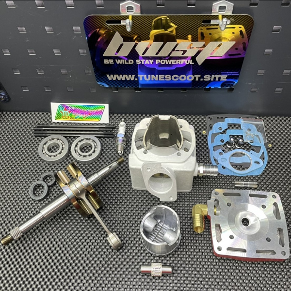 Big bore kit 125cc Dio50 water cooling with 54mm ceramic cylinder and 53mm crankshaft  - 3