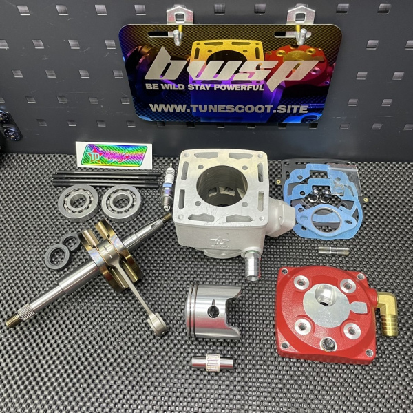 Big bore kit 125cc Dio50 water cooling with 54mm ceramic cylinder and 53mm crankshaft  - 2