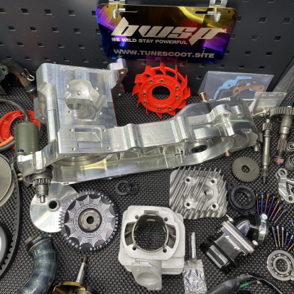 Engine kit 125cc Dio50 with electric starter billet crankcase cylinder 54mm and crankshaft 53mm  - 3 Engine kit 125cc Dio50 with electric starter billet crankcase cylinder 54mm and crankshaft 53mm  - 3