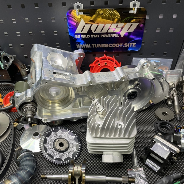 Engine kit 125cc Dio50 with electric starter billet crankcase cylinder 54mm and crankshaft 53mm  - 4