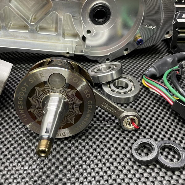 Engine kit 130cc Dio50 water cooling with cylinder 56mm crankshaft 53mm billet crankcase and electric starter  - 8