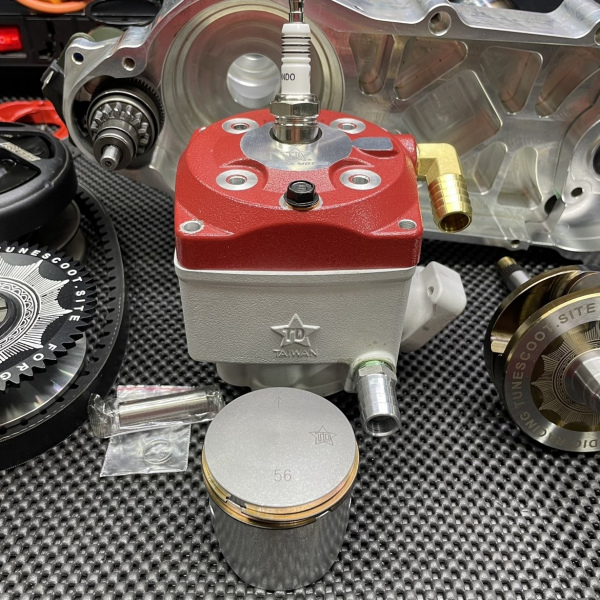 Engine kit 130cc Dio50 water cooling with cylinder 56mm crankshaft 53mm billet crankcase and electric starter  - 5