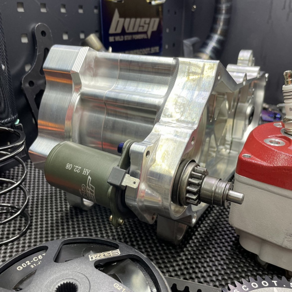 Engine kit 130cc Dio50 water cooling with cylinder 56mm crankshaft 53mm billet crankcase and electric starter  - 3