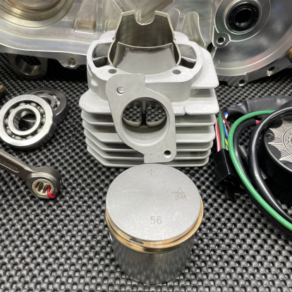 Engine kit 130cc a/c Dio50 with cylinder 56mm air cooling and crankshaft 53mm electric starter billet crankcase  - 14 Engine kit 130cc a/c Dio50 with cylinder 56mm air cooling and crankshaft 53mm electric starter billet crankcase  - 14