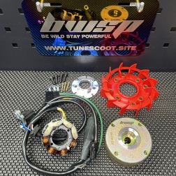 Rotor ignition Dio50 Af18 racing set with 8 coil generator - pictures 1 - rights to use Tunescoot