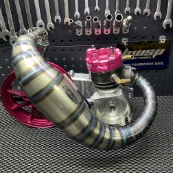 Welded exhaust pipe for Dio50 180cc modified engine "Snake" - pictures 1 - rights to use Tunescoot