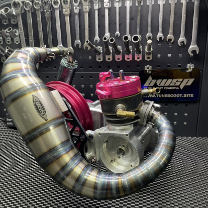 Welded exhaust pipe for Dio50 180cc modified engine "Snake"  - pictures 2 - rights to use Tunescoot Welded exhaust pipe for Dio50 180cc modified engine "Snake"  - pictures 2 - rights to use Tunescoot