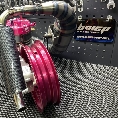Welded exhaust pipe for Dio50 180cc modified engine "Snake"  - pictures 6 - rights to use Tunescoot Welded exhaust pipe for Dio50 180cc modified engine "Snake"  - pictures 6 - rights to use Tunescoot