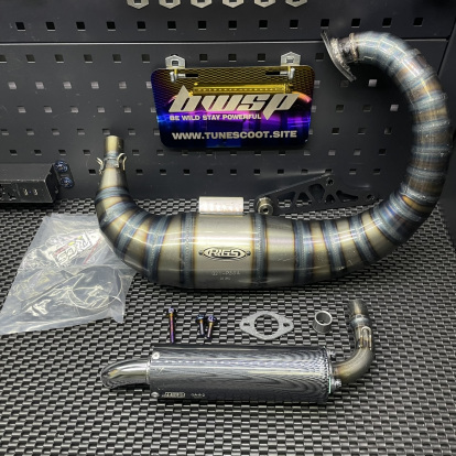 Welded exhaust pipe for Dio50 180cc modified engine "Snake"  - pictures 9 - rights to use Tunescoot Welded exhaust pipe for Dio50 180cc modified engine "Snake"  - pictures 9 - rights to use Tunescoot