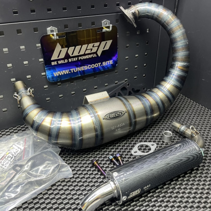 Welded exhaust pipe for Dio50 180cc modified engine "Snake"  - pictures 10 - rights to use Tunescoot Welded exhaust pipe for Dio50 180cc modified engine "Snake"  - pictures 10 - rights to use Tunescoot