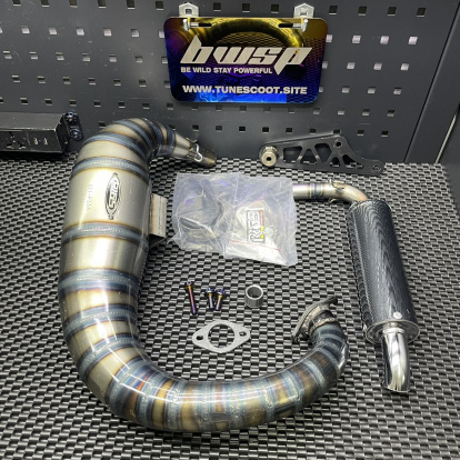 Welded exhaust pipe for Dio50 180cc modified engine "Snake"  - pictures 12 - rights to use Tunescoot Welded exhaust pipe for Dio50 180cc modified engine "Snake"  - pictures 12 - rights to use Tunescoot