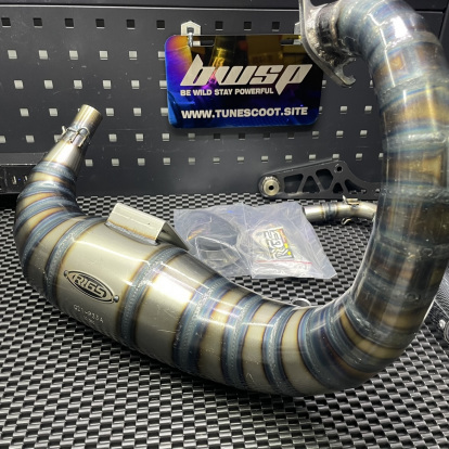 Welded exhaust pipe for Dio50 180cc modified engine "Snake"  - pictures 11 - rights to use Tunescoot Welded exhaust pipe for Dio50 180cc modified engine "Snake"  - pictures 11 - rights to use Tunescoot