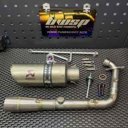 Exhaust pipe for Gy6-125 152qmi short case racing engine  - pictures 1 - rights to use Tunescoot