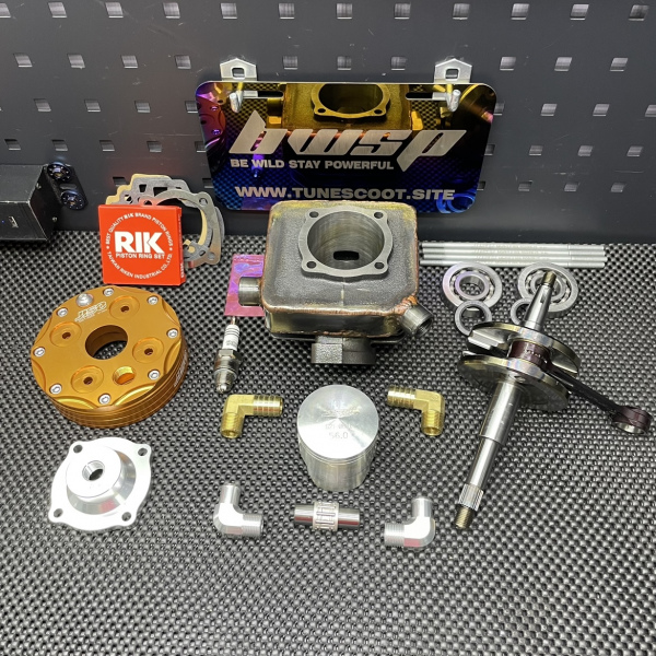 Dio50 Af18 130cc big bore set JISO L/c cylinder 56mm crankshaft 55mm  - 2