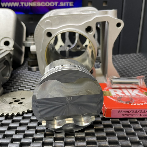 Address V125 big bore kit 192cc with four valves cylinder head and 66mm piston - 7