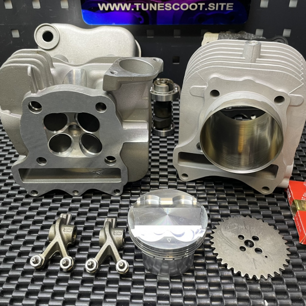 Address V125 big bore kit 192cc with four valves cylinder head and 66mm piston - 3