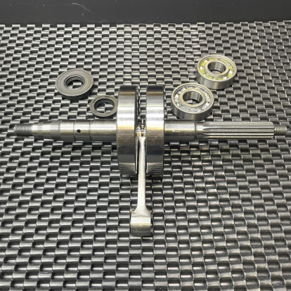 Forged crankshaft for Jog90 Jog50 44mm (+2) long stroke with bearings and oil seals  - pictures 2 - rights to use Tunescoot Forged crankshaft for Jog90 Jog50 44mm (+2) long stroke with bearings and oil seals  - pictures 2 - rights to use Tunescoot