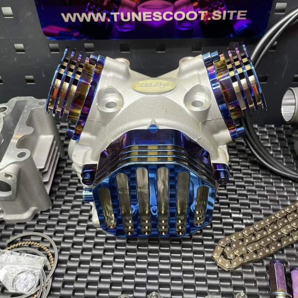 Big bore kit 180cc for Bws125 Cygnus125 Zuma125 cylinder 59mm head Ex19/In21  - pictures 2 - rights to use Tunescoot