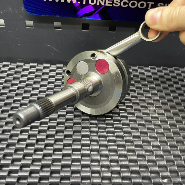 Crankshaft 42.4mm for Dio50 Af18 long stroke +1mm  - pictures 3 - rights to use Tunescoot