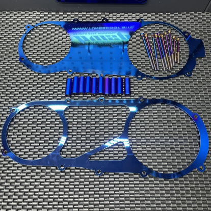 Ruckus CVT lid anklebiter transmission cover in shining blue color  - pictures 4 - rights to use Tunescoot