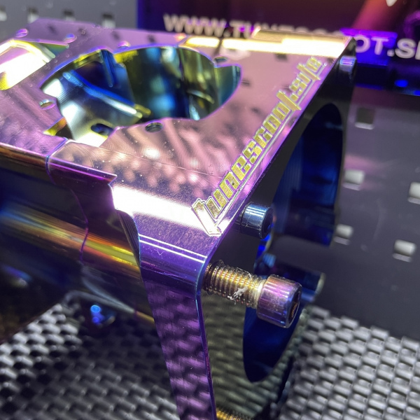 Dio 125cc billet engine case Bwsp "Bullet" for electric starter Dio50 in light rainbow  - pictures 10 - rights to use Tunescoot