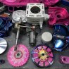 Dio 130cc l/c disassembled engine kit with billet crankcase “Pink panther” water cooled ceramic cylinder 56mm crankshaft 53mm  -