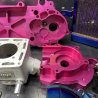 Dio 130cc l/c disassembled engine kit with billet crankcase “Pink panther” water cooled ceramic cylinder 56mm crankshaft 53mm  -