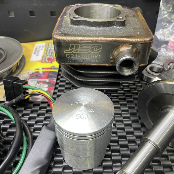 Dio50 big bore set 132cc water cooled JISO 56mm cylinder 55mm crankshaft  - 3